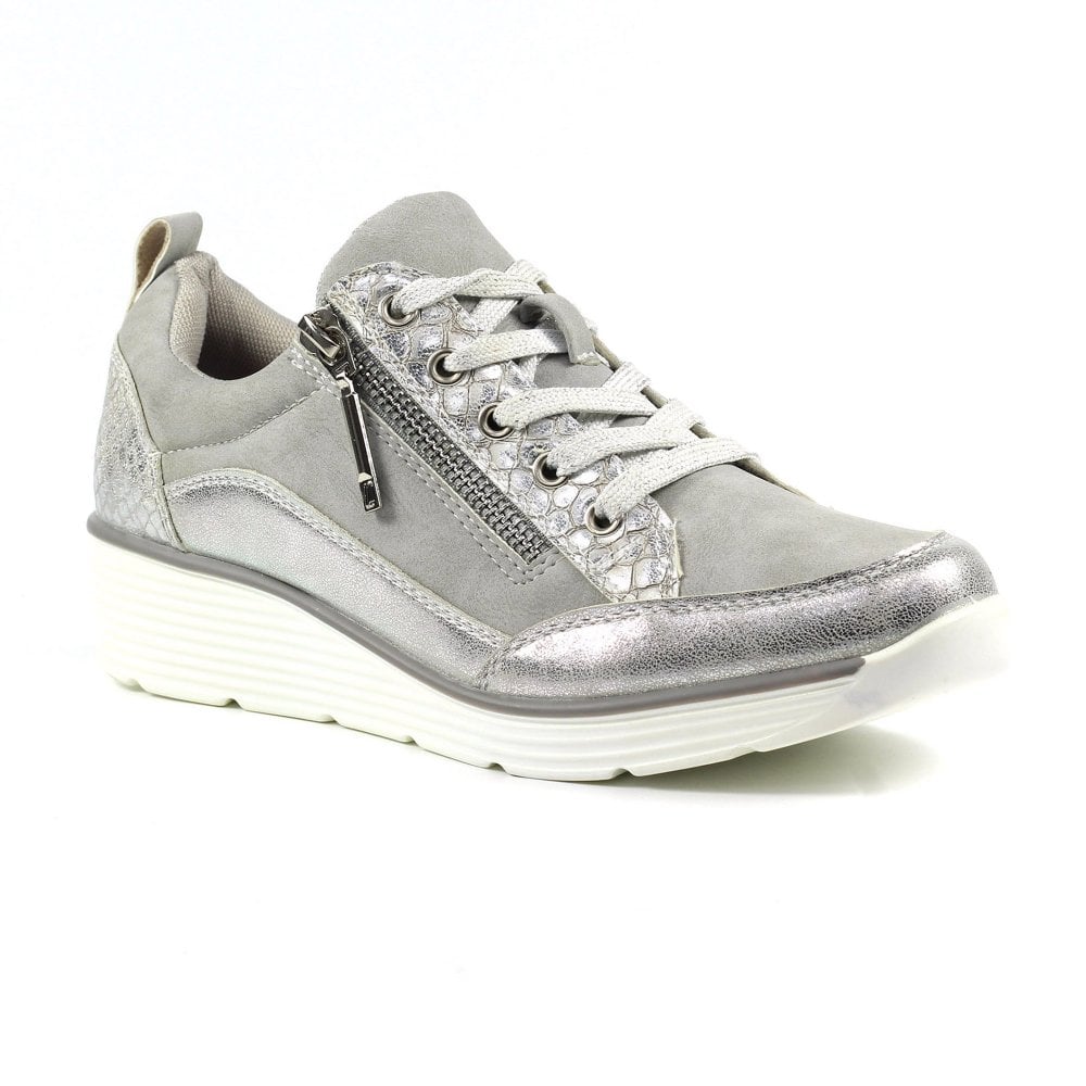 Lunar Kiley silver trainer