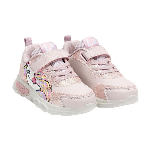 Lelli Kelly Christina Unicorn pink glitter light-up girls trainers