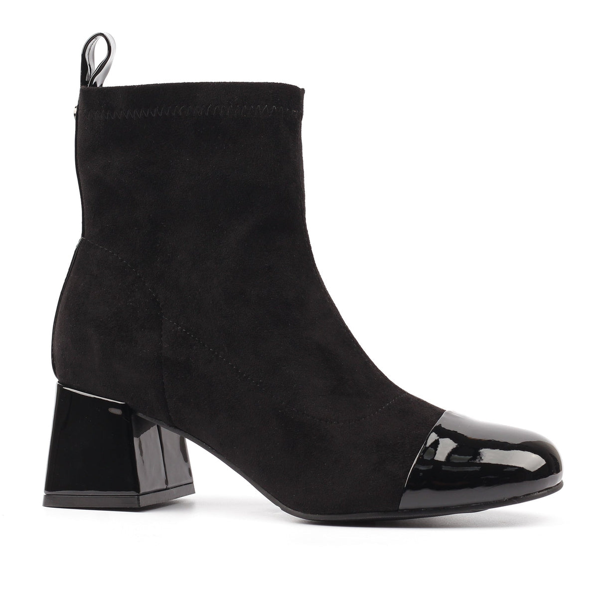 Lunar Myra ankle boot black front side view
