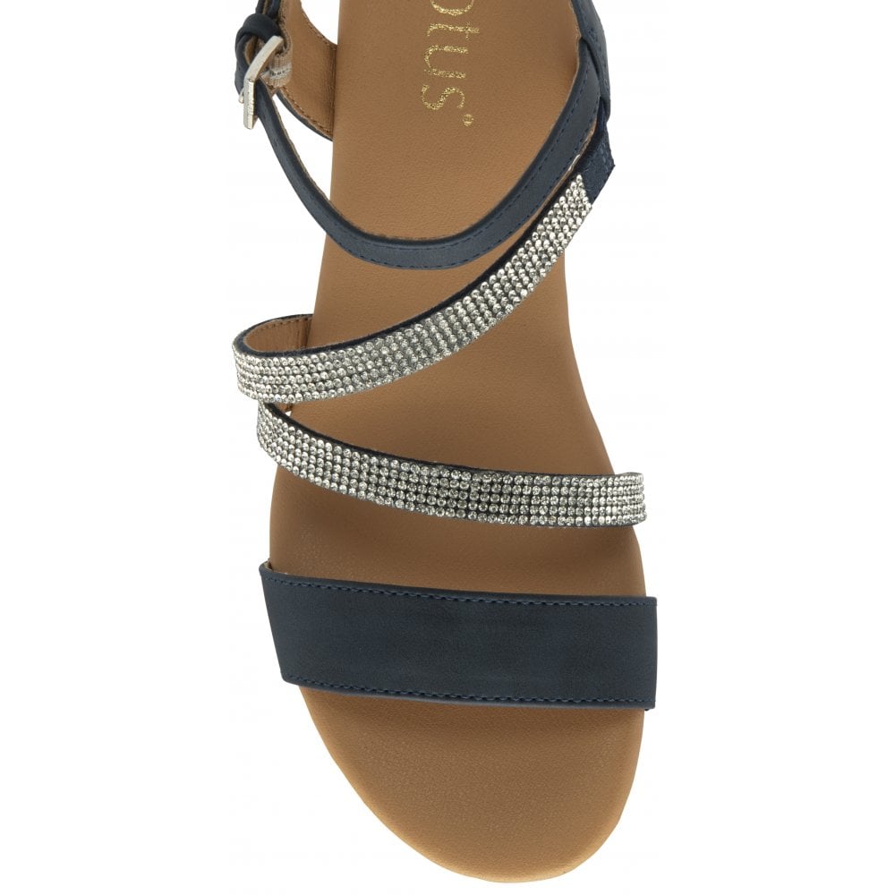 Lous Goldie wedge sandal - navy