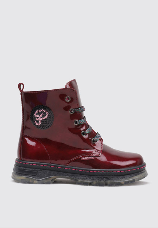 Pablosky boot - burgundy patent - 434269