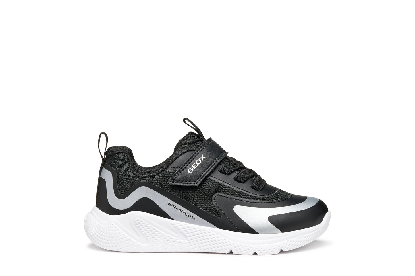 Geox Sprintye velcro waterproof black silver