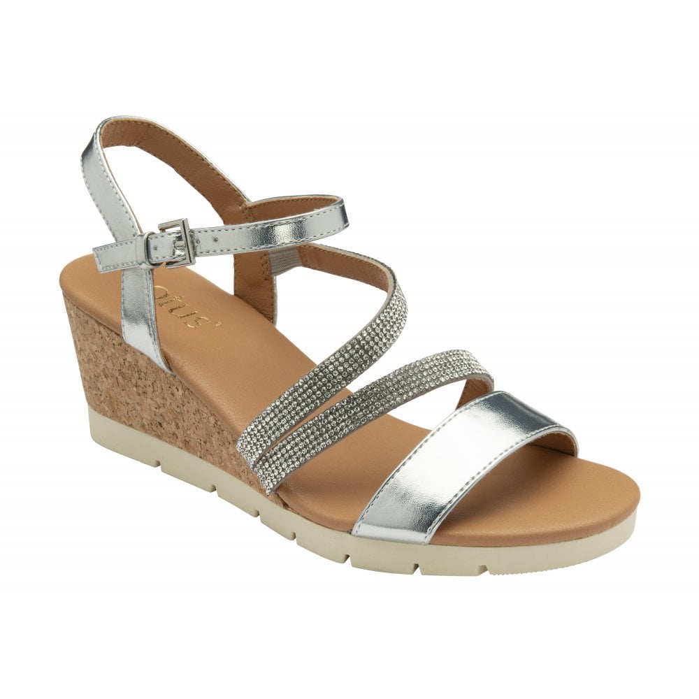 Lous Goldie wedge sandal - silver