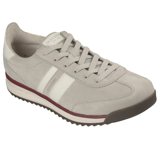 Skechers SKX 92 Faulen Natural men's trainer angled view