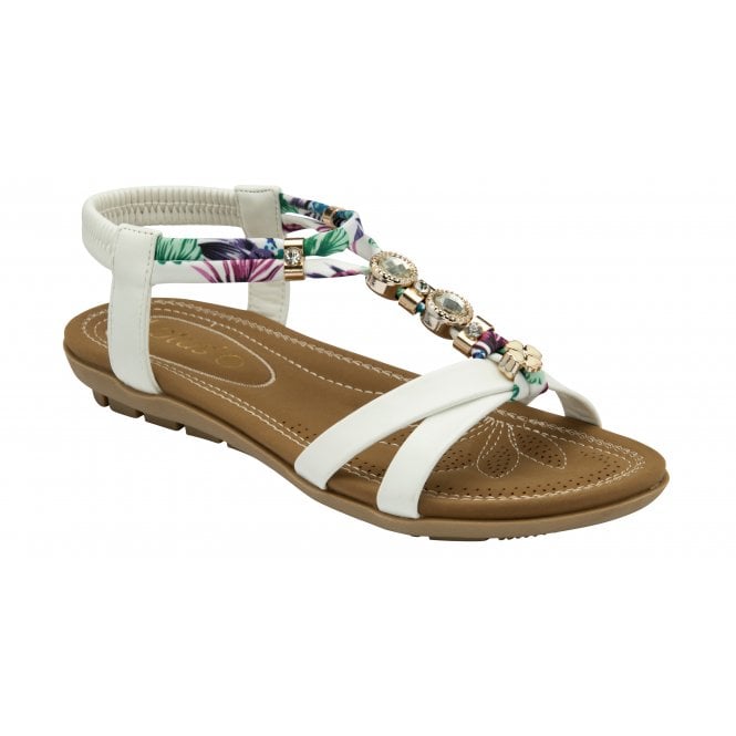 Lotus Claribel sandal white