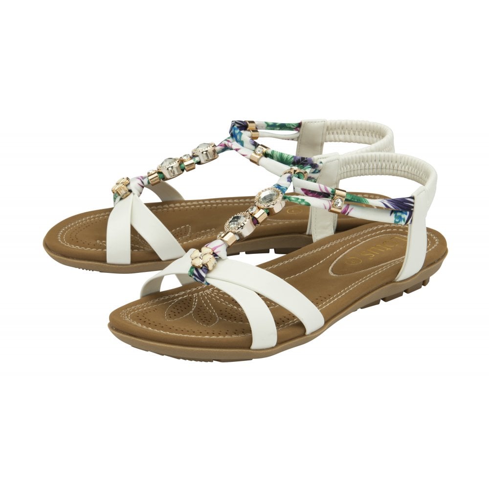 Lotus Claribel sandal white