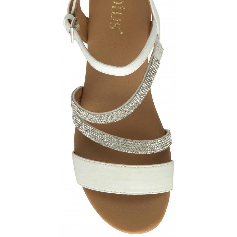 Lous Goldie wedge sandal - white