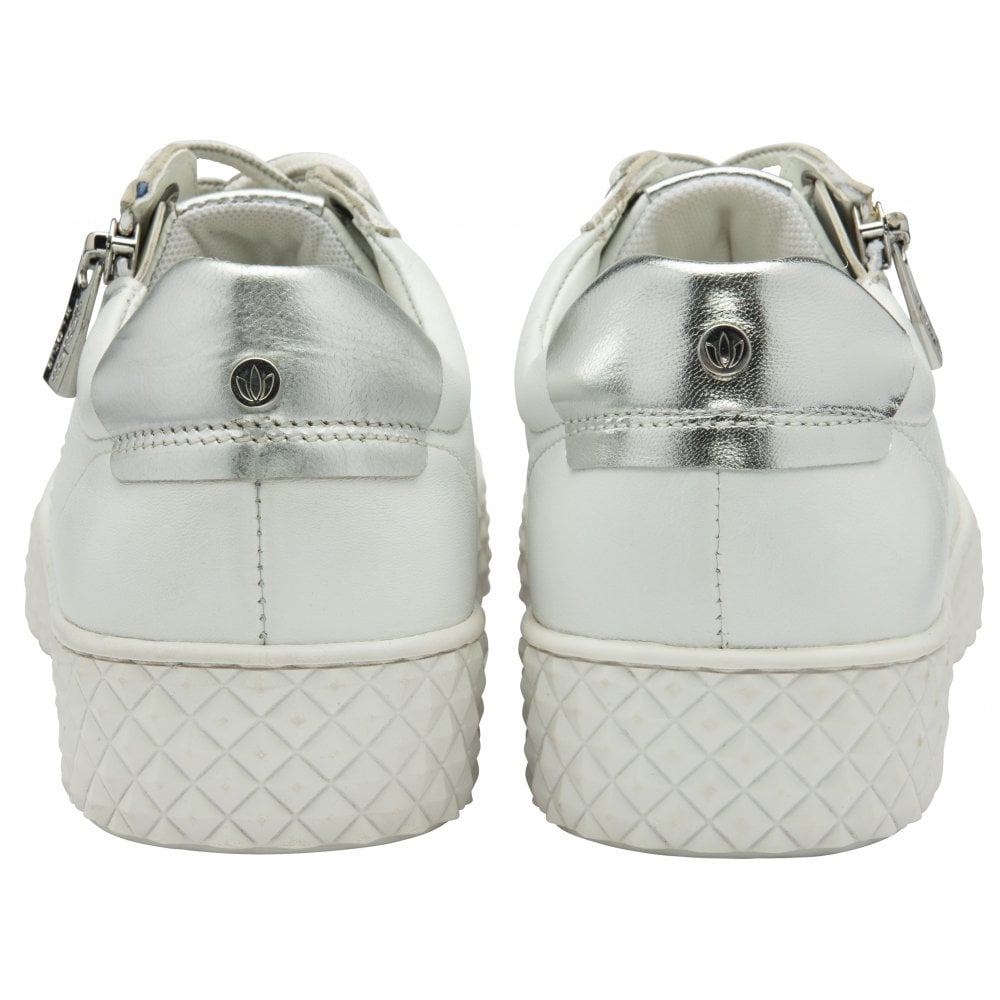 Lotus Soul white leather trainer