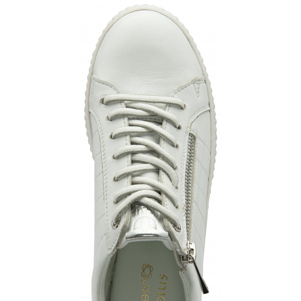 Lotus Soul white leather trainer