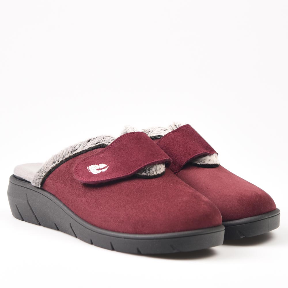 Plumaflex slipper - 14113 - wine velcro