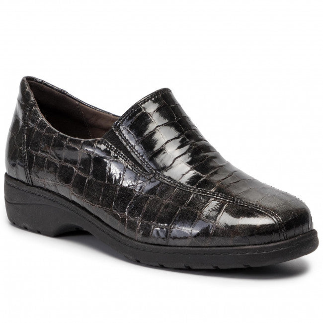 Caprice 24351 - black croc - Kirbys Footwear