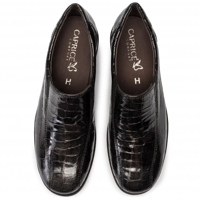 Caprice 24351 - black croc - Kirbys Footwear
