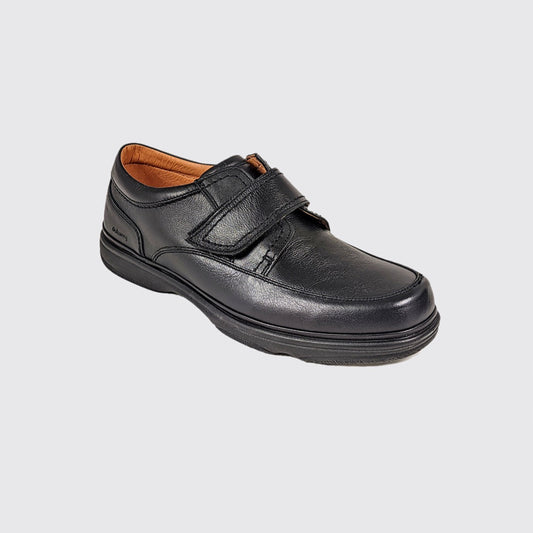 Dubarry Braston black leather velcro wide - Kirbys Footwear Ltd