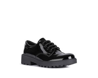 Geox Casey black patent lace - Kirbys Footwear Ltd