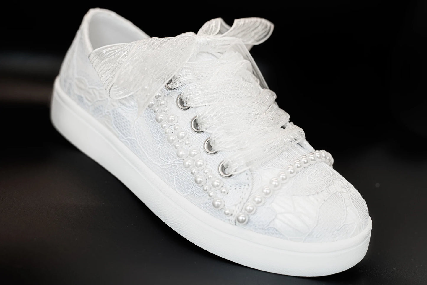 Sweeties Tiana white lace pearl communion