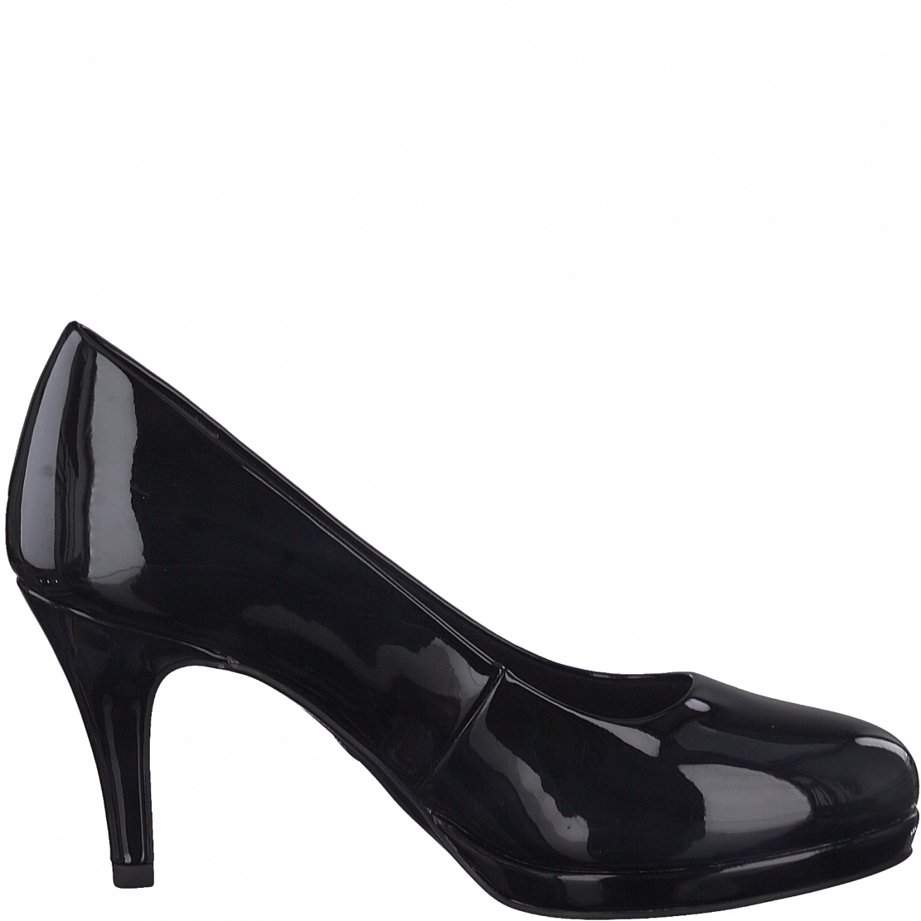 Tamaris black patent court 22444 - Kirbys Footwear Ltd