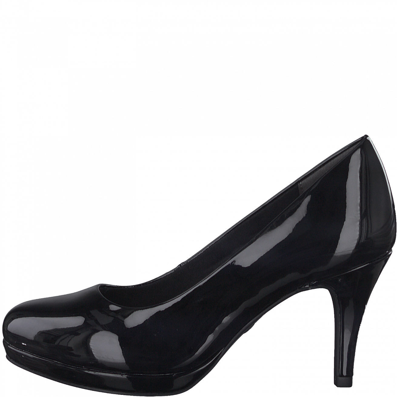 Tamaris black patent court 22444 - Kirbys Footwear Ltd