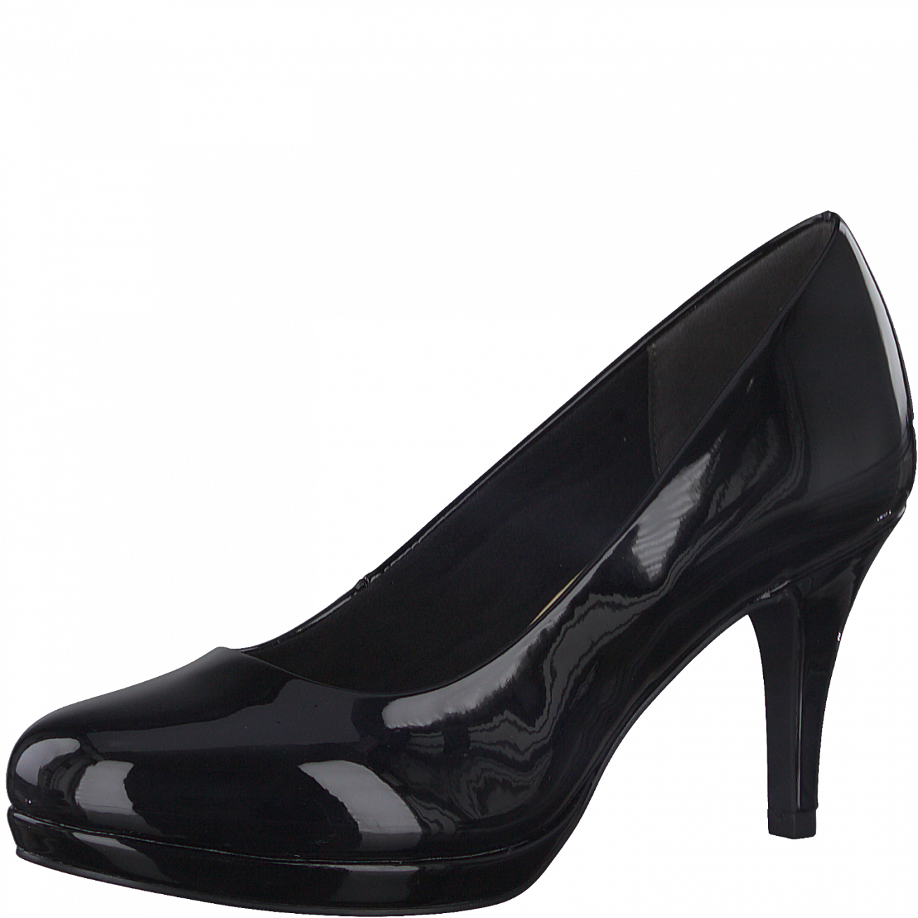 Tamaris black patent court 22444 - Kirbys Footwear Ltd