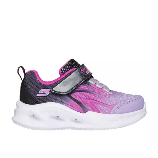Skechers trainer lights pink - sola glow - black pink