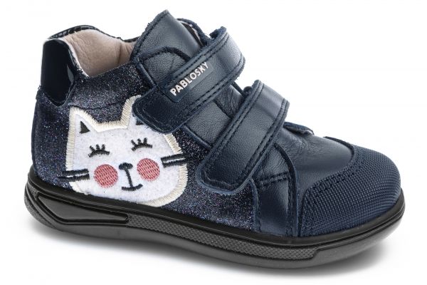 Pablosky navy glitter cat 033720