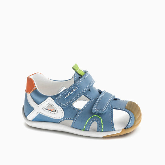 Pablosky closed sandal 069944 - blue - Kirbys Footwear Ltd