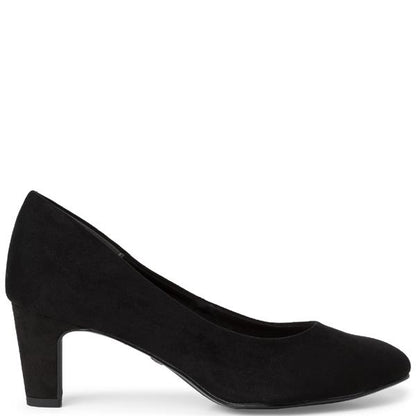 Tamaris court 22418 black suede - Kirbys Footwear Ltd