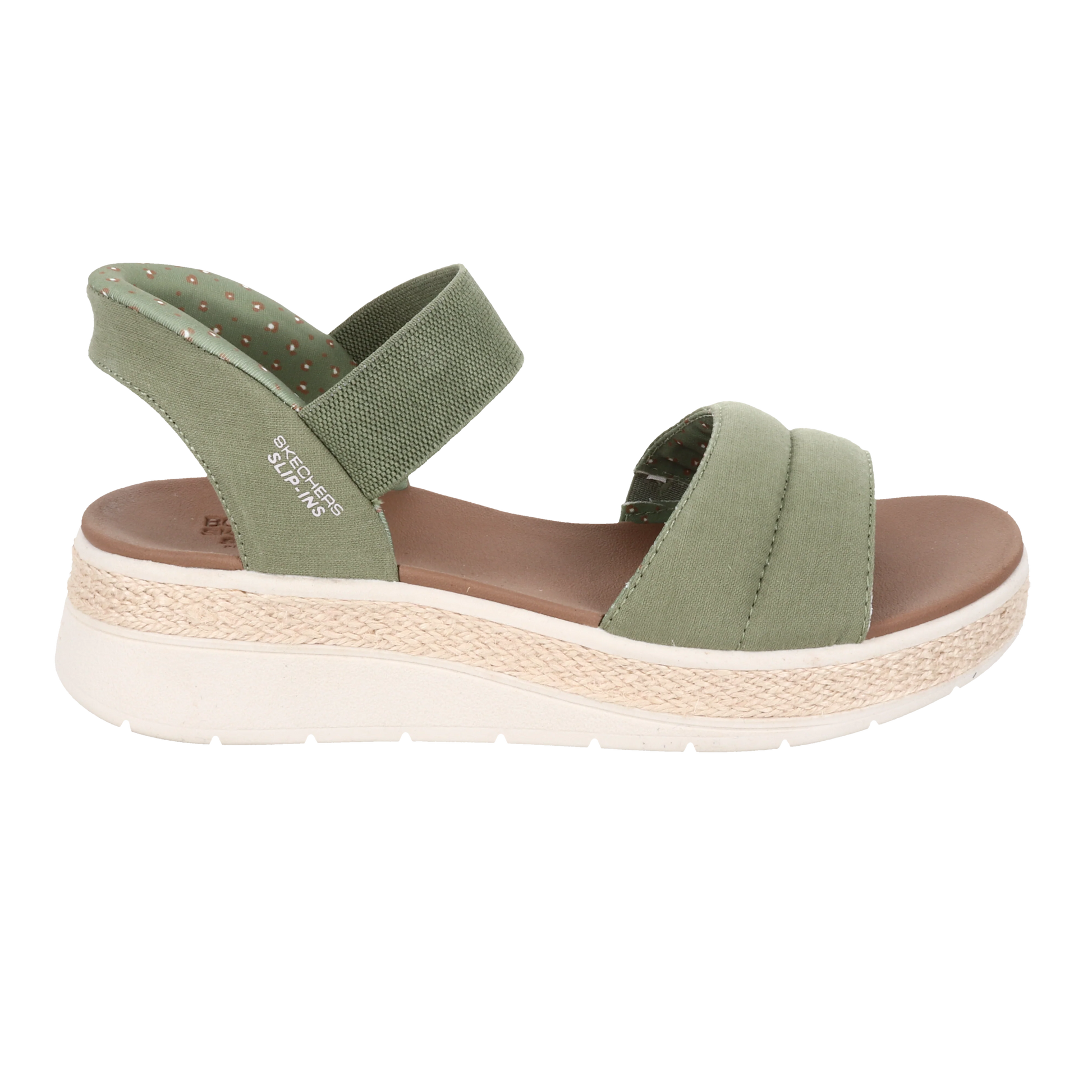 Skechers Slip in sandal - bobs Sunray - olive - Kirbys Footwear Ltd