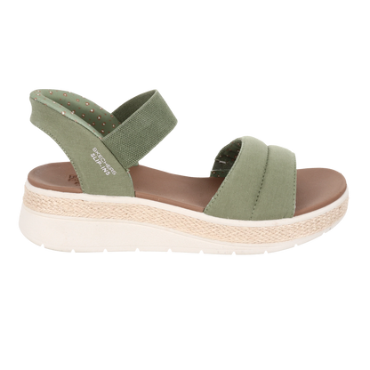 Skechers Slip in sandal - bobs Sunray - olive - Kirbys Footwear Ltd
