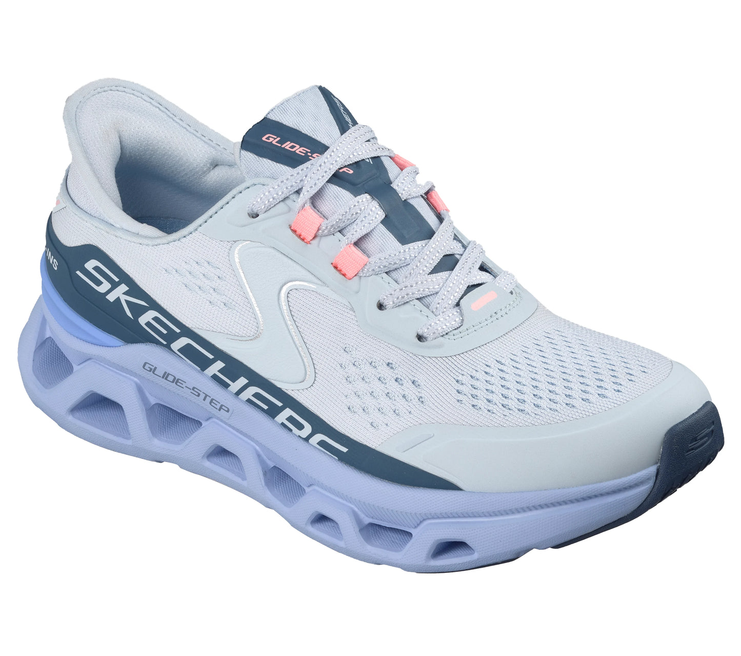 Skechers Glide step slip-in - Atlas - light blue - Kirbys Footwear Ltd