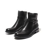 Ecco Amsterdam 222013 black leather with zip - waterproof