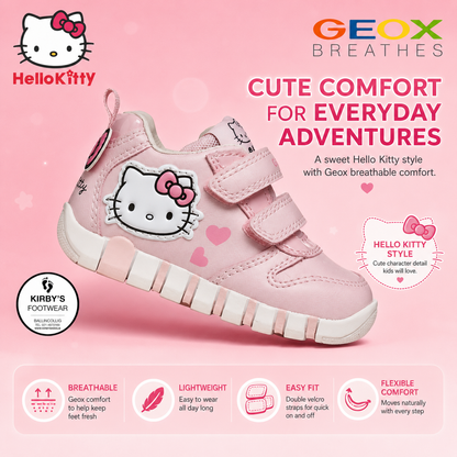 Geox Iupidoo velcro pink Hello Kitty