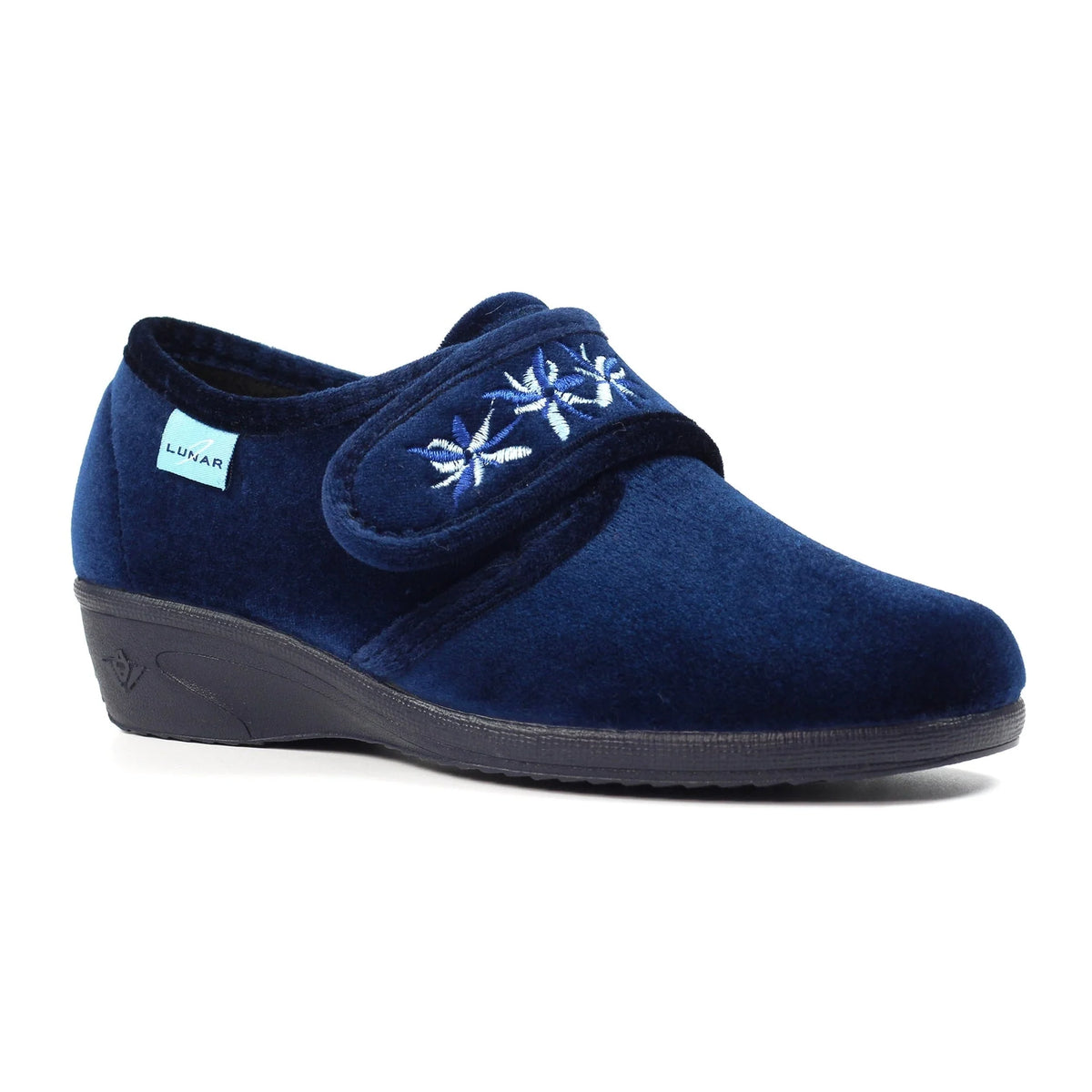 Lunar slipper velcro navy Paula