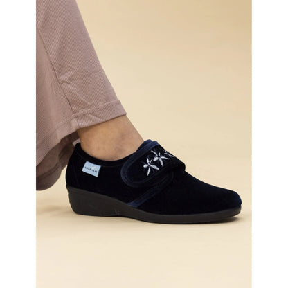 Lunar slipper velcro navy Paula