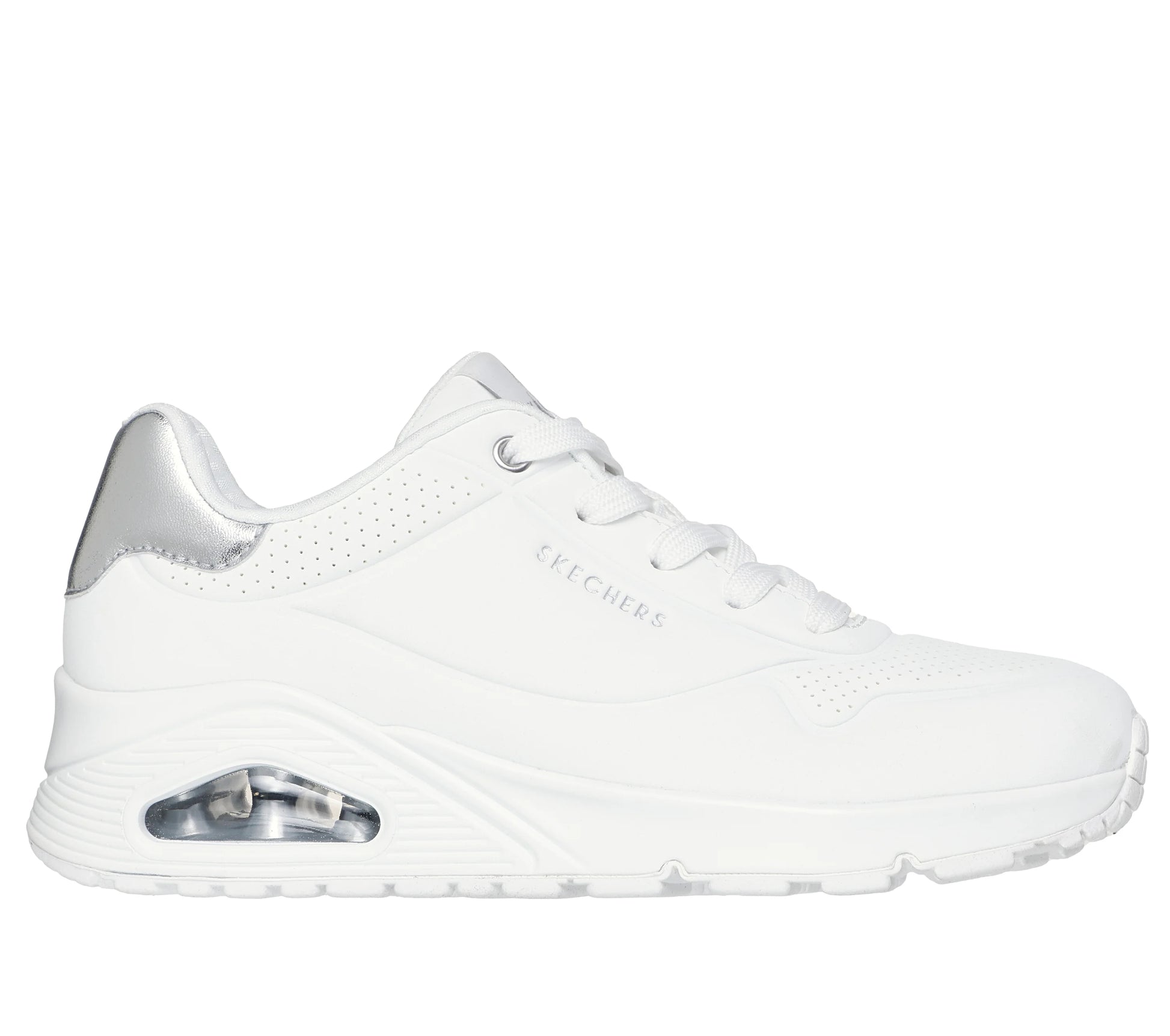 Skechers Uno - Golden air - white silver - Kirbys Footwear Ltd