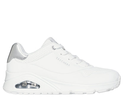 Skechers Uno - Golden air - white silver - Kirbys Footwear Ltd