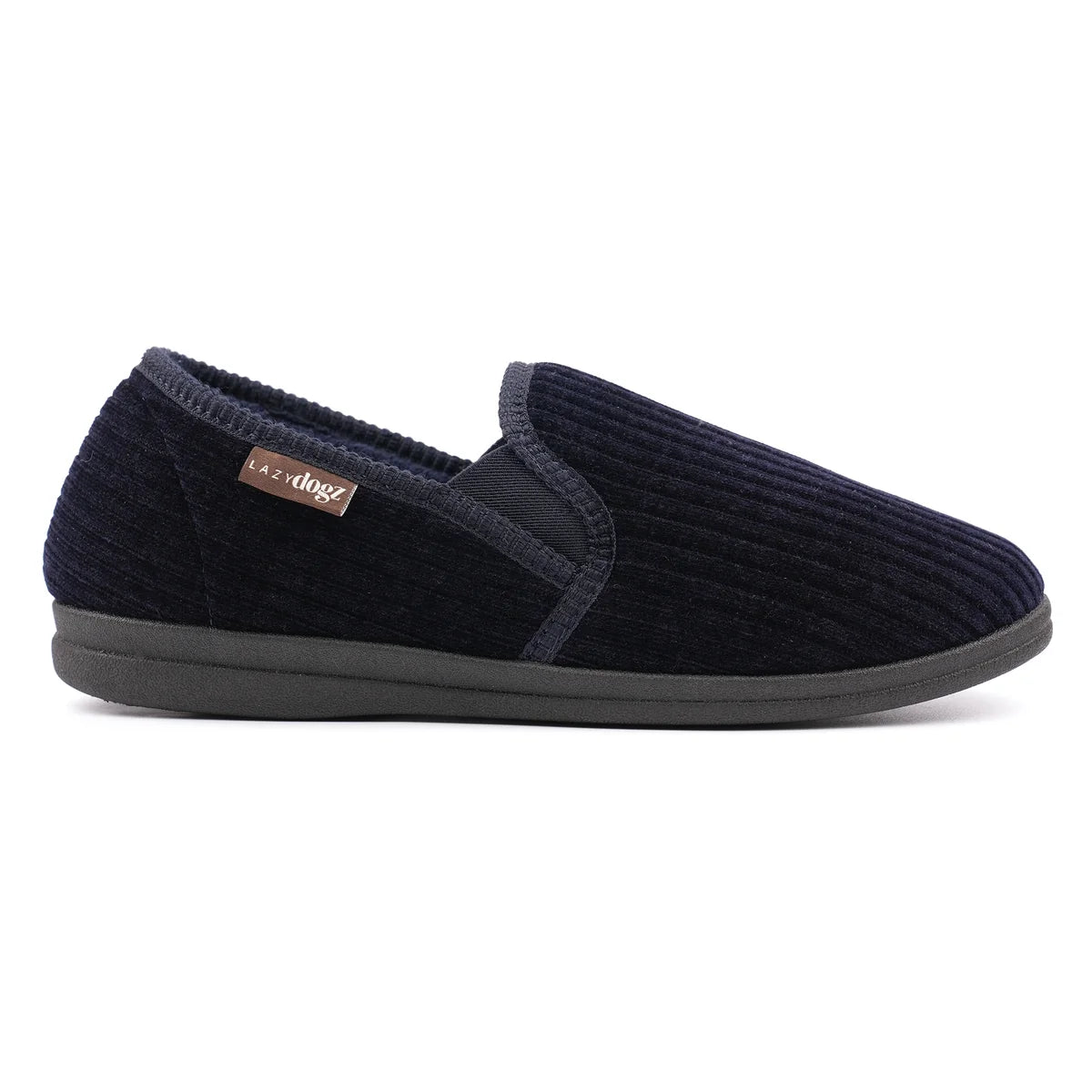 Lazy Dogz Ryan slipper - navy men’s slipper – angle view