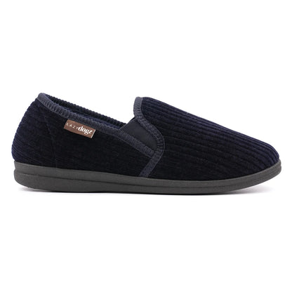 Lazy Dogz Ryan slipper - navy men’s slipper – angle view