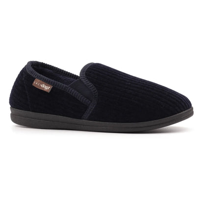 Lazy Dogz Ryan slipper - navy men’s slipper – pair view