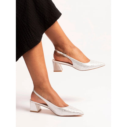 Lunar Milan slingback - silver