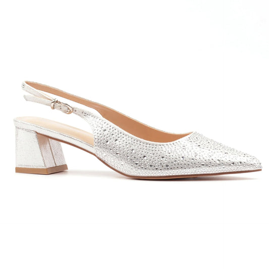 Lunar Milan slingback - silver