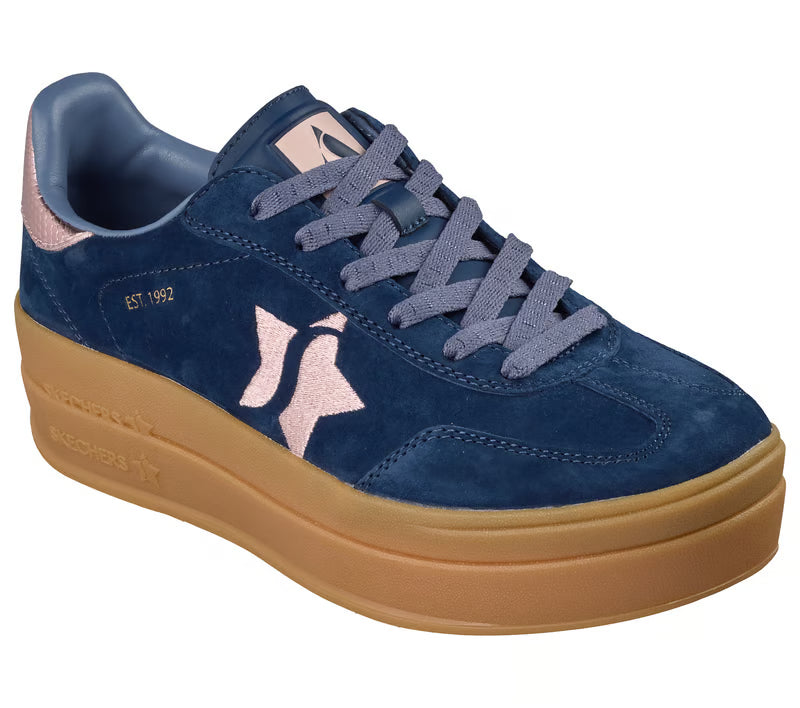 Skechers Academy hi-elevated essence - navy pink - Kirbys Footwear Ltd