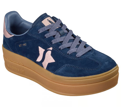 Skechers Academy hi-elevated essence - navy pink - Kirbys Footwear Ltd
