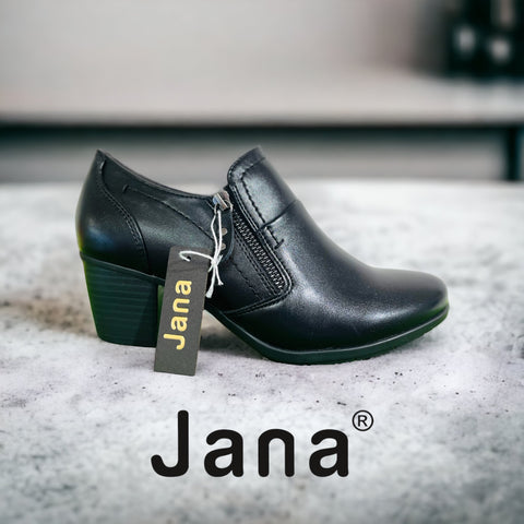 Jana 24469 black zip heel