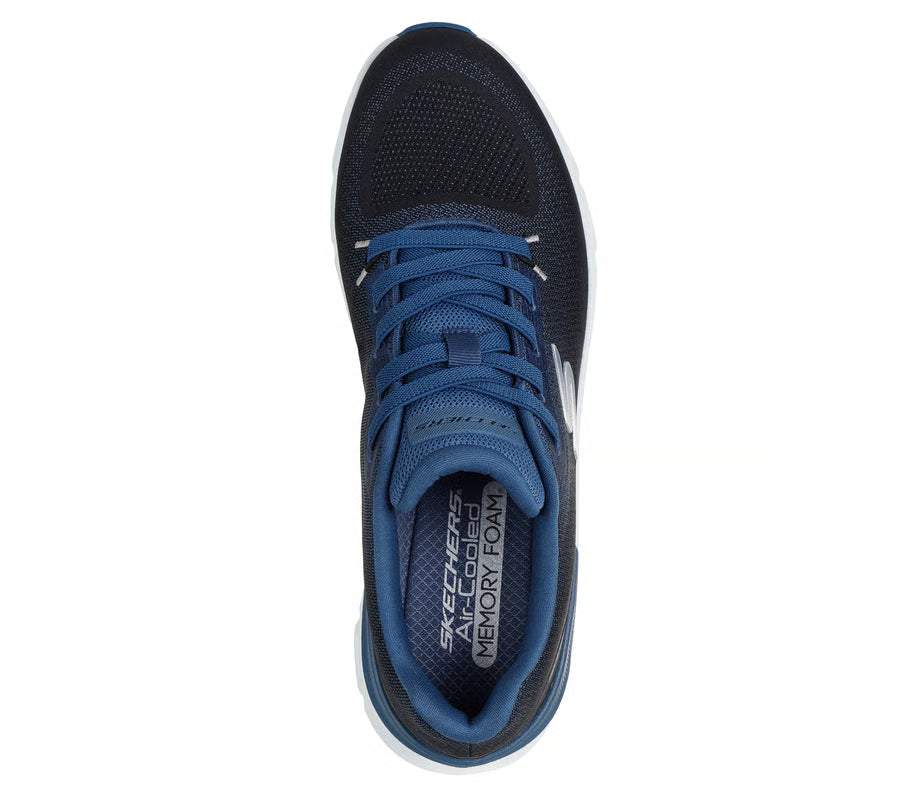 Skechers mens Glide step - pro waver - 233132 - black blue - Kirbys Footwear Ltd