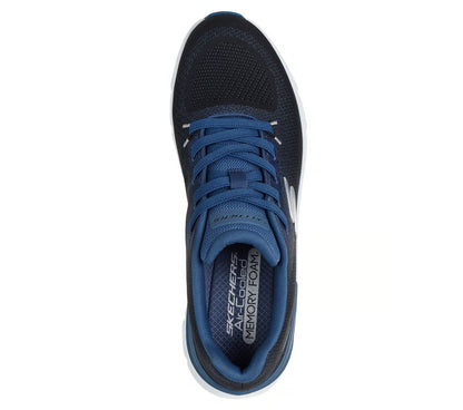 Skechers mens Glide step - pro waver - 233132 - black blue - Kirbys Footwear Ltd