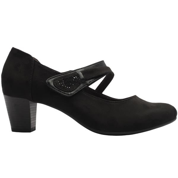 Jana black suede strap 24464 – side view