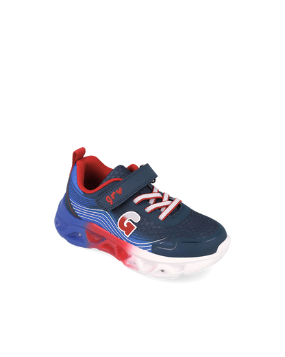 Garvalin navy red  trainer lights - 262725 - Kirbys Footwear Ltd