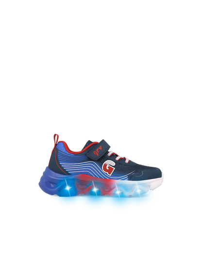 Garvalin navy red  trainer lights - 262725 - Kirbys Footwear Ltd