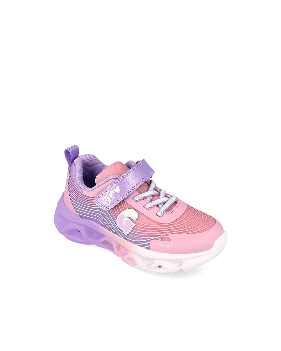 Garvalin pink trainer lights - 262725 - Kirbys Footwear Ltd