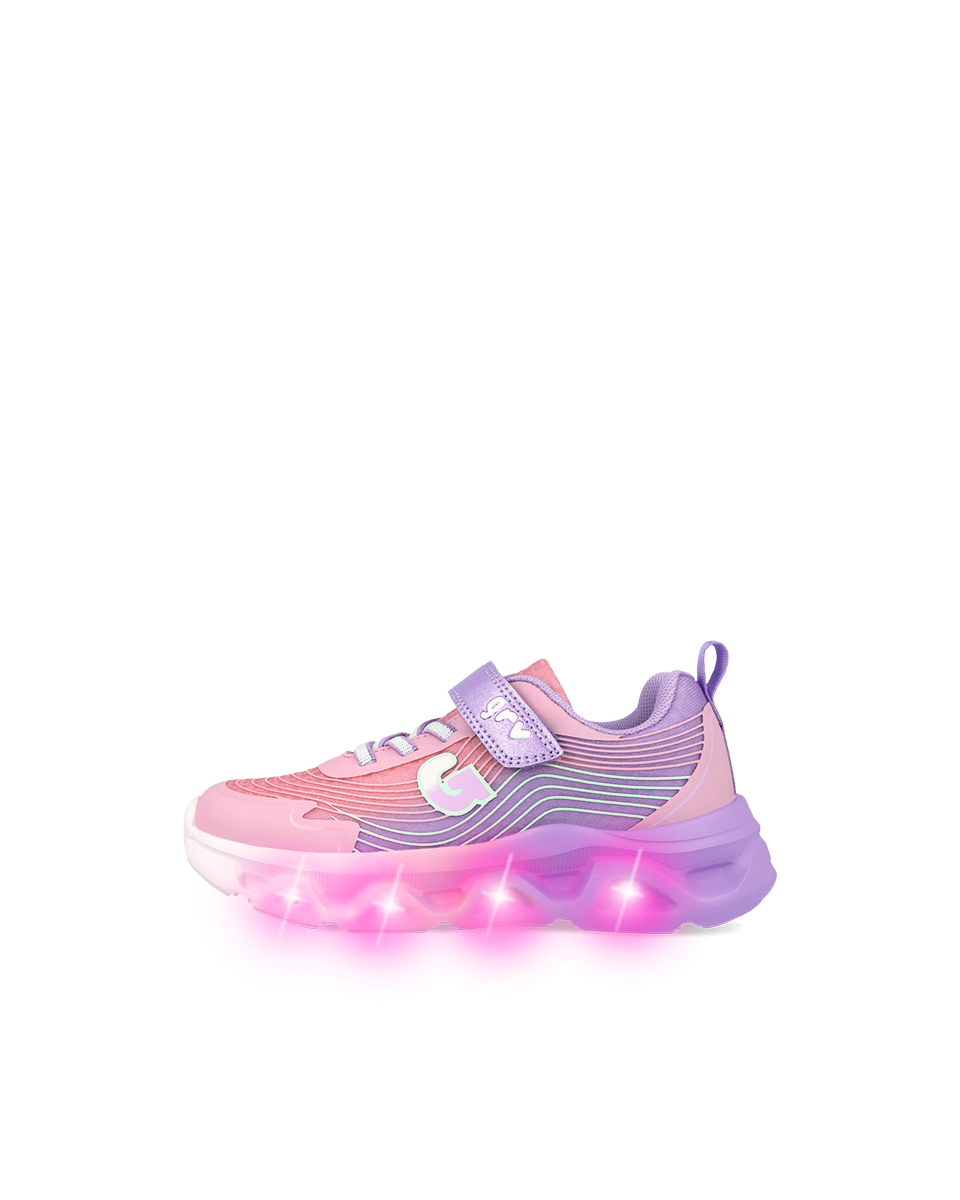 Garvalin pink trainer lights - 262725 - Kirbys Footwear Ltd
